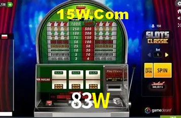 Tela de boas-vindas e lobby de jogos do aplicativo 83W